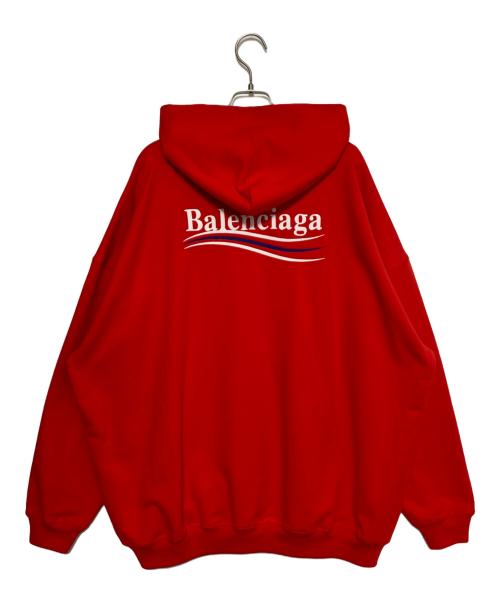 BALENCIAGA（バレンシアガ）BALENCIAGA (バレンシアガ) キャンペーンロゴパーカー レッド サイズ:Sの古着・服飾アイテム