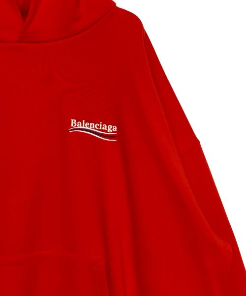 BALENCIAGA（バレンシアガ）BALENCIAGA (バレンシアガ) キャンペーンロゴパーカー レッド サイズ:Sの古着・服飾アイテム