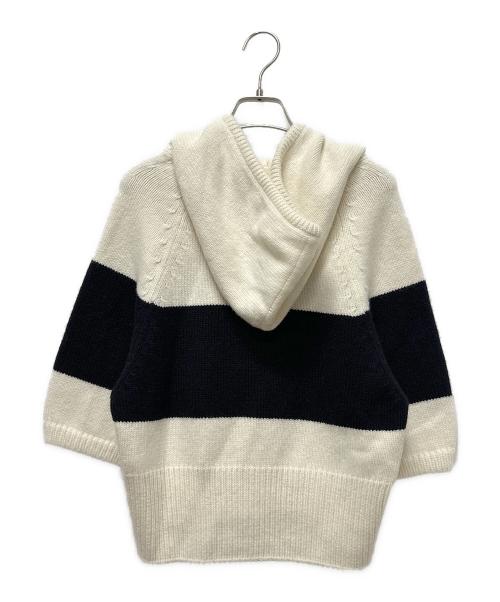 Christian Dior（クリスチャン ディオール）Christian Dior (クリスチャン ディオール) カシミア混ニットパーカー　254S56AM121 ホワイト サイズ:44の古着・服飾アイテム