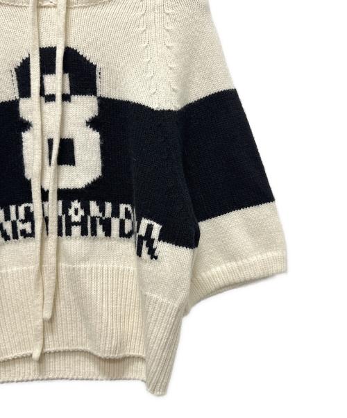 Christian Dior（クリスチャン ディオール）Christian Dior (クリスチャン ディオール) カシミア混ニットパーカー　254S56AM121 ホワイト サイズ:44の古着・服飾アイテム