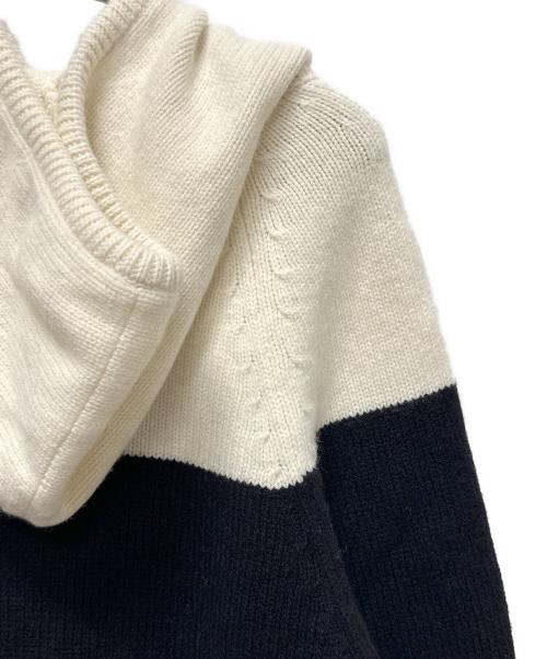 Christian Dior（クリスチャン ディオール）Christian Dior (クリスチャン ディオール) カシミア混ニットパーカー　254S56AM121 ホワイト サイズ:44の古着・服飾アイテム