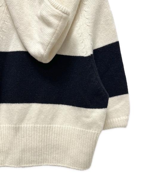 Christian Dior（クリスチャン ディオール）Christian Dior (クリスチャン ディオール) カシミア混ニットパーカー　254S56AM121 ホワイト サイズ:44の古着・服飾アイテム