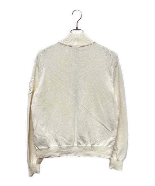 MONCLER（モンクレール）MONCLER (モンクレール) Knit-Panel Down Jacket/ニット切替ダウンジャケット ホワイト サイズ:Mの古着・服飾アイテム