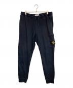 STONE ISLANDストーンアイランド）の古着「コットンスウェットシャーリングテーパードパンツ」｜ブラック