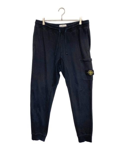 STONE ISLAND（ストーンアイランド）STONE ISLAND (ストーンアイランド) コットンスウェットシャーリングテーパードパンツ ブラック サイズ:XLの古着・服飾アイテム