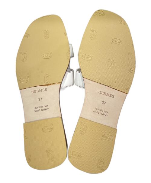 HERMES（エルメス）HERMES (エルメス) オランサンダル ホワイト サイズ:37の古着・服飾アイテム