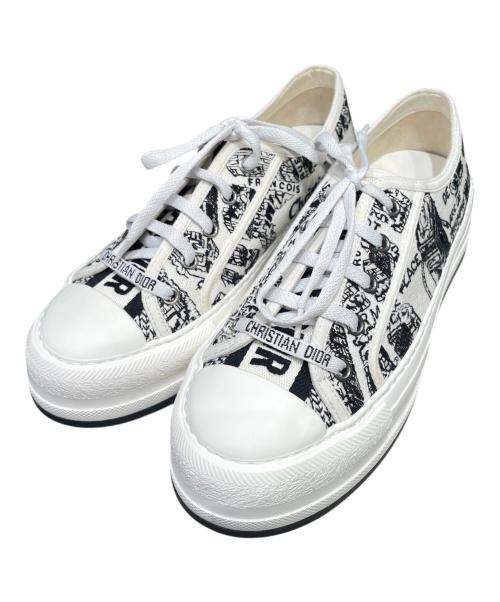 Christian Dior（クリスチャン ディオール）Christian Dior (クリスチャン ディオール) Walk'n'Diorプラットフォームスニーカー ホワイト サイズ:37の古着・服飾アイテム