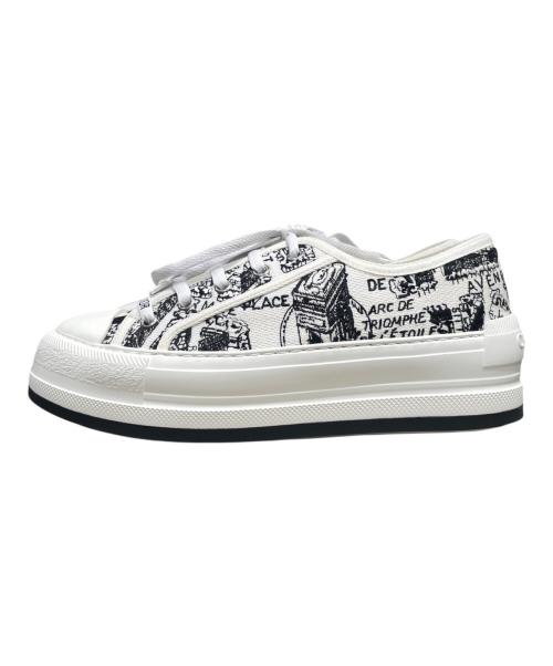 Christian Dior（クリスチャン ディオール）Christian Dior (クリスチャン ディオール) Walk'n'Diorプラットフォームスニーカー ホワイト サイズ:37の古着・服飾アイテム