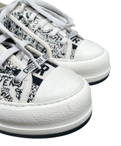 Christian Dior（クリスチャン ディオール）Christian Dior (クリスチャン ディオール) Walk'n'Diorプラットフォームスニーカー ホワイト サイズ:37の古着・服飾アイテム