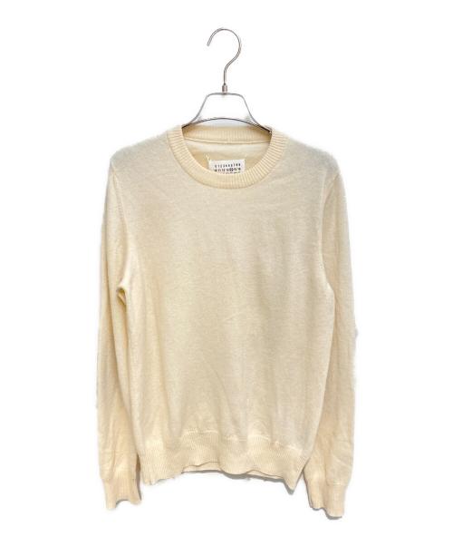 Maison Margiela（メゾンマルジェラ）Maison Margiela (メゾンマルジェラ) エルボーパッチニット ベージュ サイズ:Sの古着・服飾アイテム