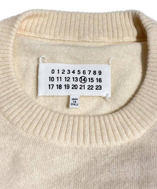 Maison Margiela（メゾンマルジェラ）Maison Margiela (メゾンマルジェラ) エルボーパッチニット ベージュ サイズ:Sの古着・服飾アイテム