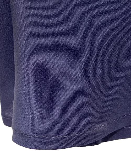 MIU MIU（ミュウミュウ）MIU MIU (ミュウミュウ) ロゴベルトシルクワンピース ネイビー サイズ:40の古着・服飾アイテム