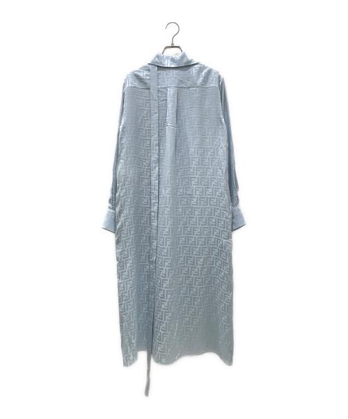FENDI（フェンディ）FENDI (フェンディ) ズッカシルクワンピース スカイブルー サイズ:38の古着・服飾アイテム