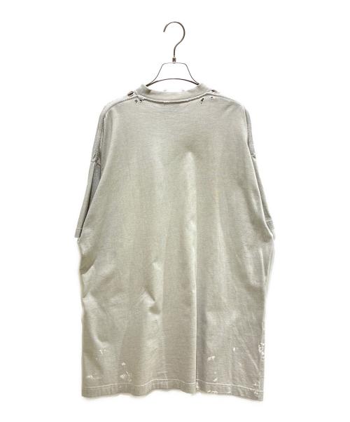 BALENCIAGA（バレンシアガ）BALENCIAGA (バレンシアガ) ダメージ加工Tシャツ グレー サイズ:Lの古着・服飾アイテム