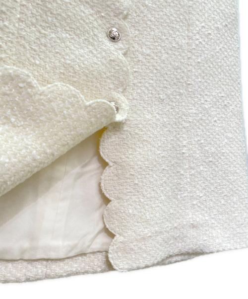 CHANEL（シャネル）CHANEL (シャネル) ココボタンツイードスカート アイボリー サイズ:38の古着・服飾アイテム