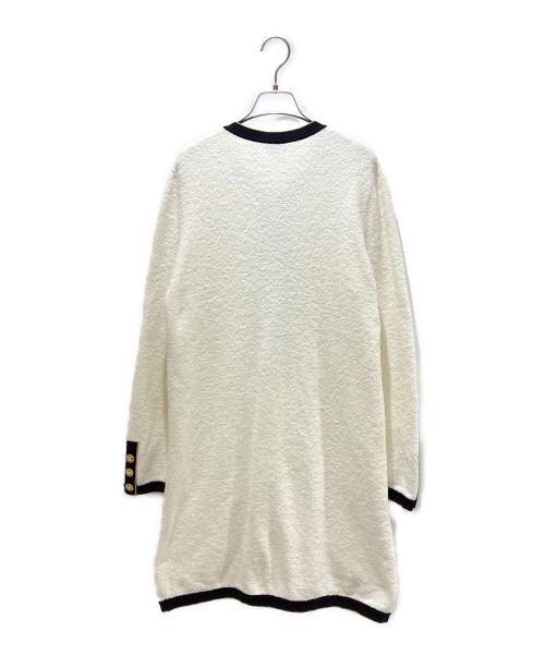 CHANEL（シャネル）CHANEL (シャネル) ココボタンパイルワンピース ホワイト サイズ:40の古着・服飾アイテム
