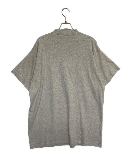 BALENCIAGA（バレンシアガ）BALENCIAGA (バレンシアガ) ダメージ加工ロゴTシャツ グレー サイズ:Sの古着・服飾アイテム