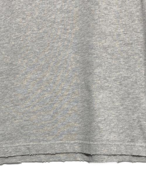 BALENCIAGA（バレンシアガ）BALENCIAGA (バレンシアガ) ダメージ加工ロゴTシャツ グレー サイズ:Sの古着・服飾アイテム