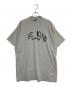 BALENCIAGA（バレンシアガ）の古着「ダメージ加工ロゴTシャツ」｜グレー