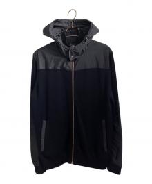 PRADA（プラダ）の古着「ニット切替ジャケット」｜ネイビー