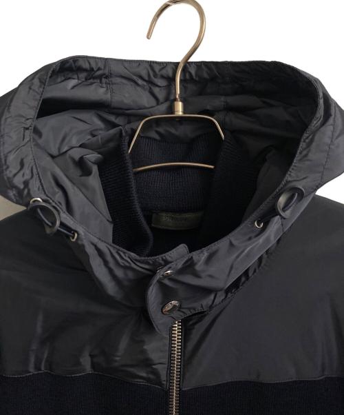 PRADA（プラダ）PRADA (プラダ) ニット切替ジャケット ネイビー サイズ:54の古着・服飾アイテム