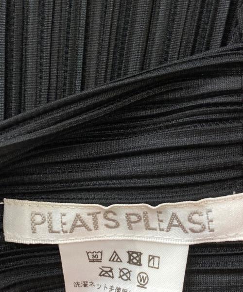PLEATS PLEASE（プリーツプリーズ）PLEATS PLEASE (プリーツプリーズ) プリーツロングカーディガン ブラック サイズ:３の古着・服飾アイテム