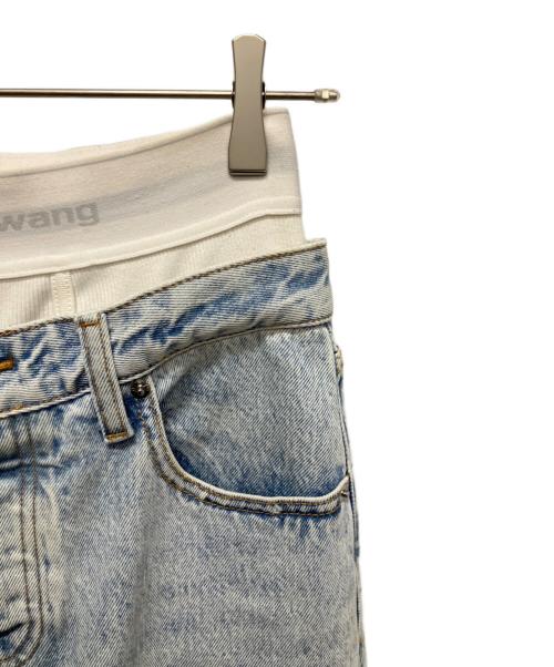 ALEXANDER WANG（アレキサンダー・ワン）ALEXANDER WANG (アレキサンダーワン) レイヤードロゴウエストパンツ ブルー サイズ:24の古着・服飾アイテム
