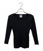 CHANELシャネル）の古着「ココマークリブニット」｜ブラック