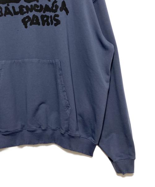 BALENCIAGA（バレンシアガ）BALENCIAGA (バレンシアガ) Hand Drawn BB Icon Hoodie ネイビー サイズ:XXSの古着・服飾アイテム