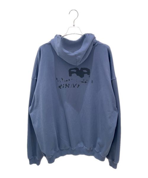 BALENCIAGA（バレンシアガ）BALENCIAGA (バレンシアガ) Hand Drawn BB Icon Hoodie ネイビー サイズ:XXSの古着・服飾アイテム