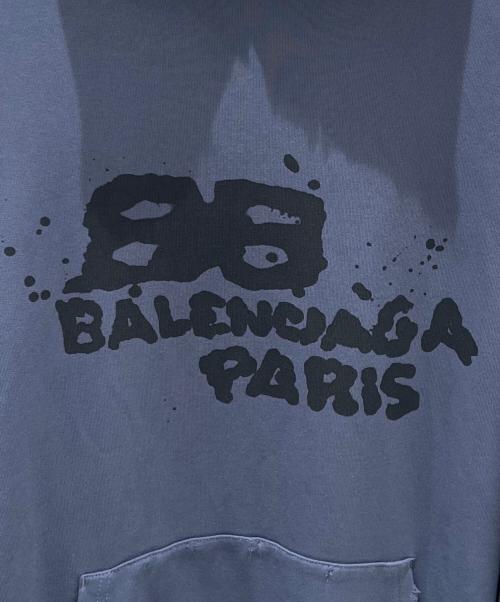 BALENCIAGA（バレンシアガ）BALENCIAGA (バレンシアガ) Hand Drawn BB Icon Hoodie ネイビー サイズ:XXSの古着・服飾アイテム