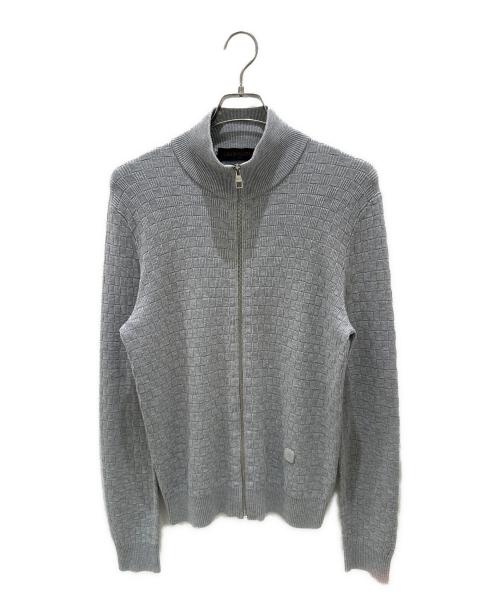 LOUIS VUITTON（ルイ ヴィトン）LOUIS VUITTON (ルイ ヴィトン) ジップアップニットブルゾン グレー サイズ:Sの古着・服飾アイテム