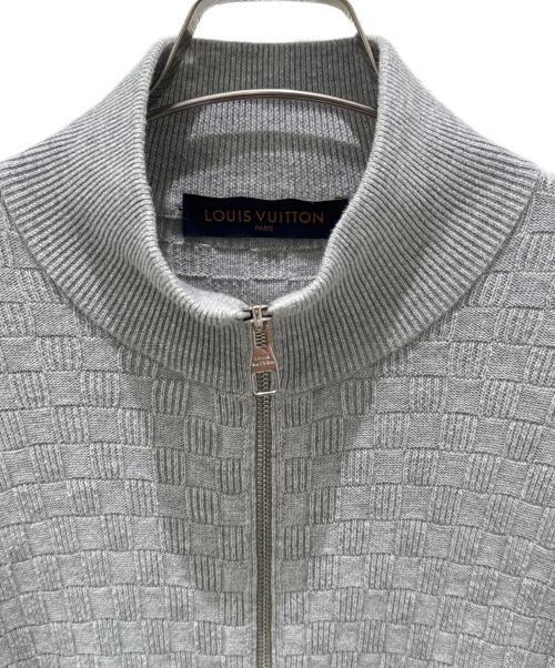 LOUIS VUITTON（ルイ ヴィトン）LOUIS VUITTON (ルイ ヴィトン) ジップアップニットブルゾン グレー サイズ:Sの古着・服飾アイテム