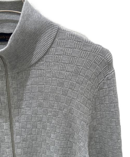 LOUIS VUITTON（ルイ ヴィトン）LOUIS VUITTON (ルイ ヴィトン) ジップアップニットブルゾン グレー サイズ:Sの古着・服飾アイテム