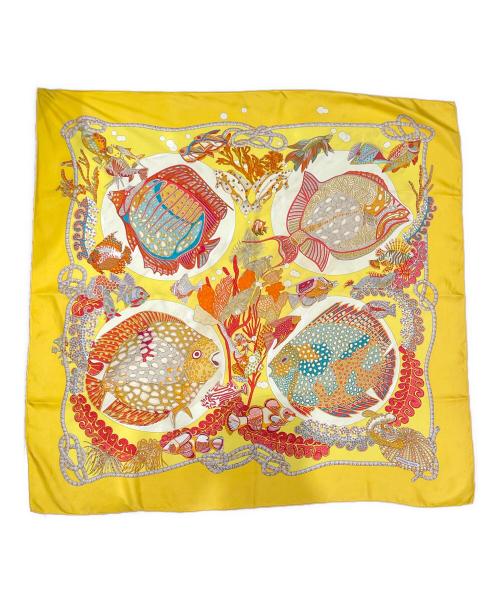 HERMES（エルメス）HERMES (エルメス) カレ 90 GRANDS FONDS/深海 イエロー サイズ:90の古着・服飾アイテム