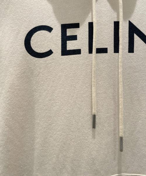 CELINE（セリーヌ）CELINE (セリーヌ) ルーズ フーディー / コットンフリース ベージュ サイズ:Mの古着・服飾アイテム