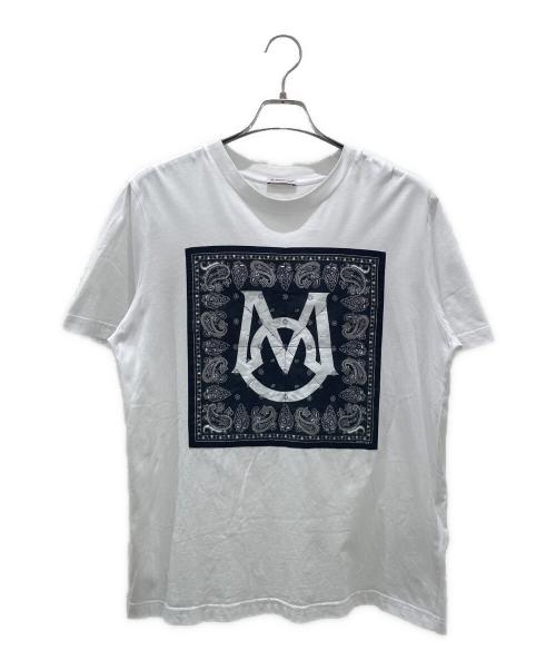 MONCLER（モンクレール）MONCLER (モンクレール) バンダナロゴTシャツ/SS-TSHIRT ホワイト サイズ:Mの古着・服飾アイテム