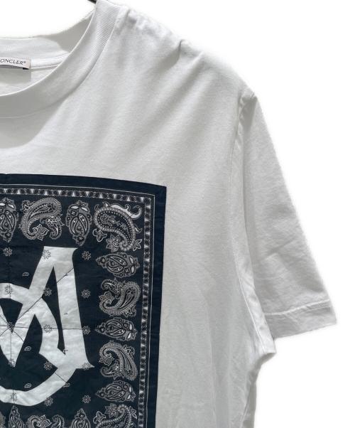 MONCLER（モンクレール）MONCLER (モンクレール) バンダナロゴTシャツ/SS-TSHIRT ホワイト サイズ:Mの古着・服飾アイテム