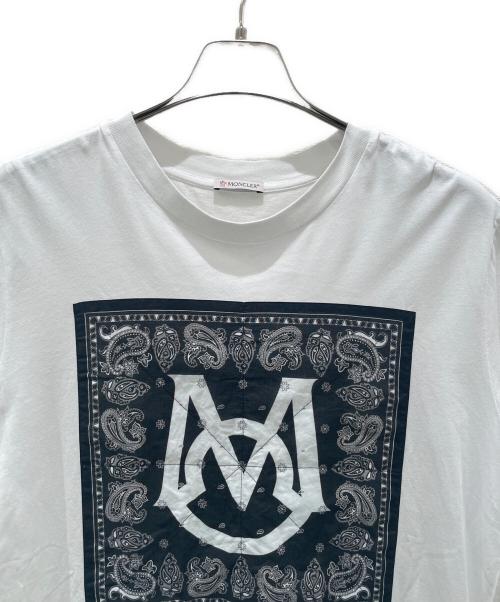 MONCLER（モンクレール）MONCLER (モンクレール) バンダナロゴTシャツ/SS-TSHIRT ホワイト サイズ:Mの古着・服飾アイテム