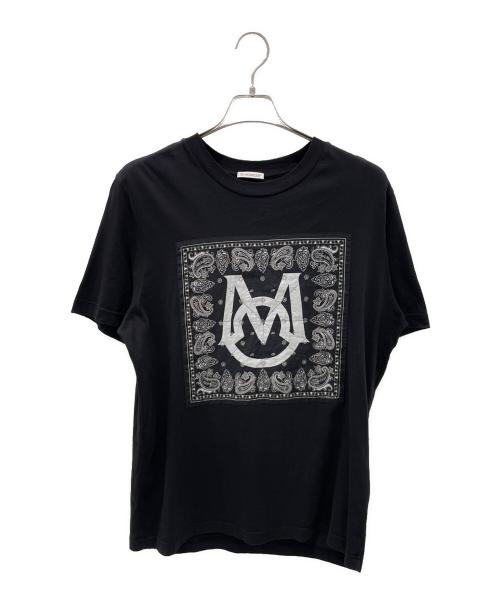 MONCLER（モンクレール）MONCLER (モンクレール) バンダナロゴTシャツ/SS-T-SHIRT ブラック サイズ:Mの古着・服飾アイテム