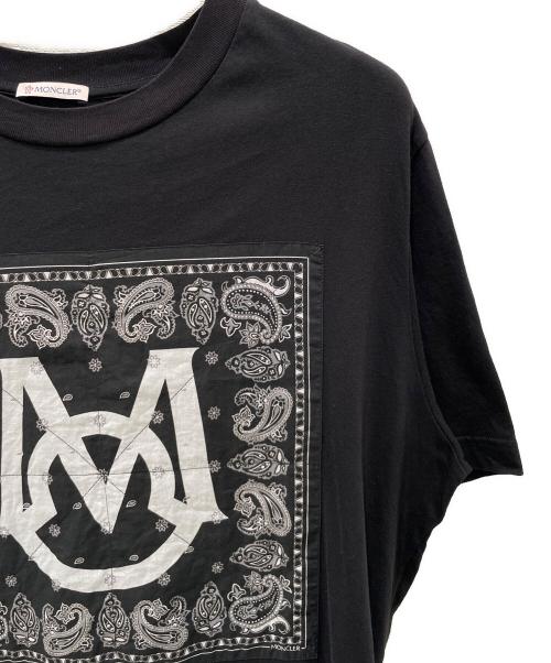 MONCLER（モンクレール）MONCLER (モンクレール) バンダナロゴTシャツ/SS-T-SHIRT ブラック サイズ:Mの古着・服飾アイテム