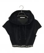 ALEXANDER WANGアレキサンダー・ワン）の古着「ベロア半袖パーカー」｜ブラック