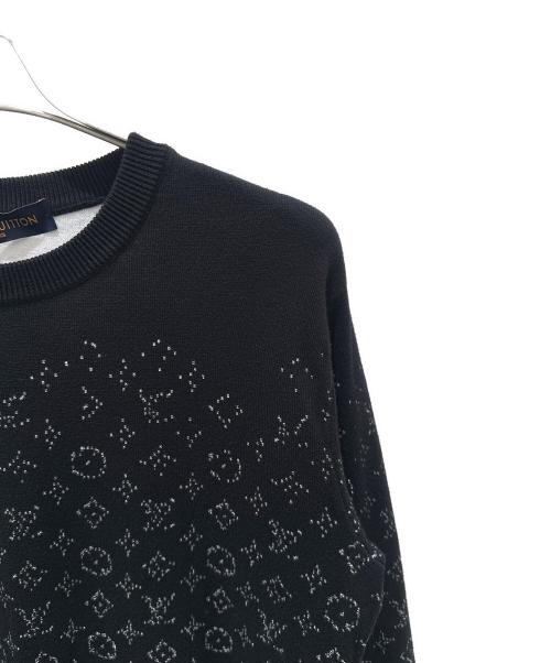 LOUIS VUITTON（ルイ ヴィトン）LOUIS VUITTON (ルイ ヴィトン) モノグラムグラディエントニット ブラック サイズ:Sの古着・服飾アイテム