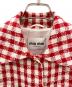 中古・古着 MIU MIU (ミュウミュウ) ギンガムチェックツイードセットアップ レッド×ホワイト サイズ:38：130000円