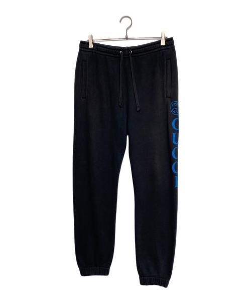 GUCCI（グッチ）GUCCI (グッチ) ロゴスウェットパンツ ブラック サイズ:Lの古着・服飾アイテム