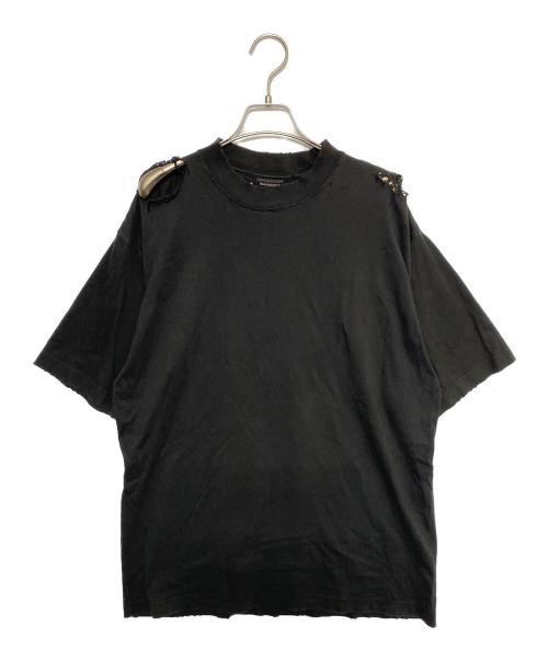 BALENCIAGA（バレンシアガ）BALENCIAGA (バレンシアガ) ダメージ加工Tシャツ ブラック サイズ:Sの古着・服飾アイテム