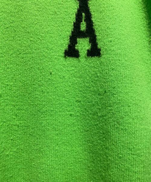 AMI PARIS（アミ パリス）AMI PARIS (アミ パリス) ハートロゴニット 黄緑 サイズ:Sの古着・服飾アイテム