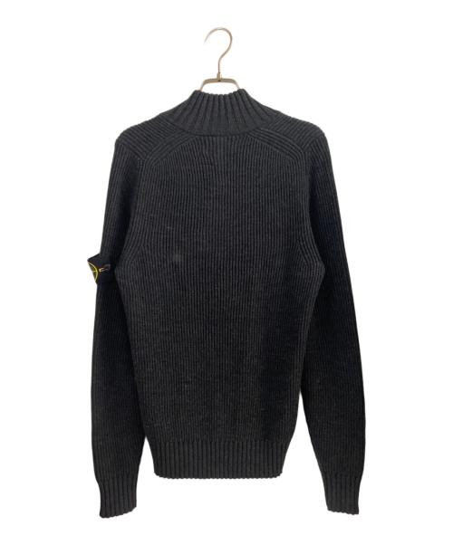 STONE ISLAND（ストーンアイランド）STONE ISLAND (ストーンアイランド) ショールカラー V/N RIB KNIT  グレー サイズ:Sの古着・服飾アイテム