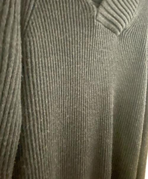 STONE ISLAND（ストーンアイランド）STONE ISLAND (ストーンアイランド) ショールカラー V/N RIB KNIT  グレー サイズ:Sの古着・服飾アイテム