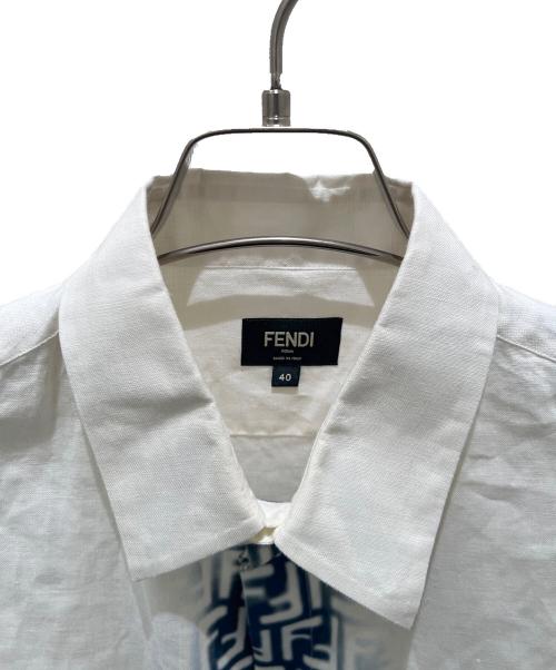 FENDI（フェンディ）FENDI (フェンディ) ズッカリネンシャツ アイボリー サイズ:40の古着・服飾アイテム